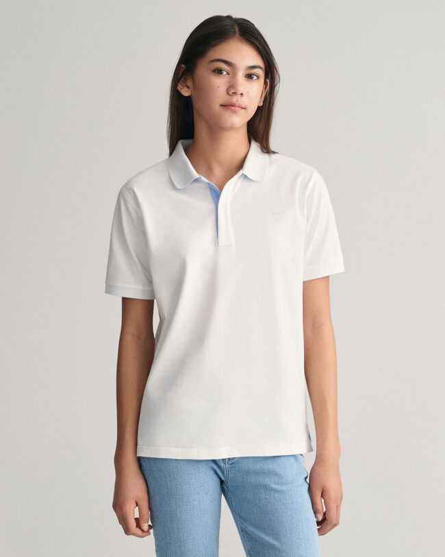 Teens Contrast piqu&eacute; poloshirt