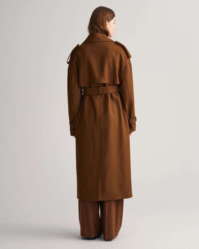 Trenchcoat van wolmix