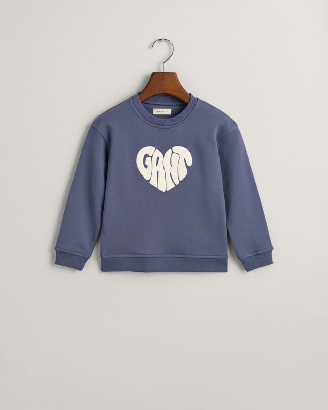 Girls Heart Graphic sweatshirt met ronde hals