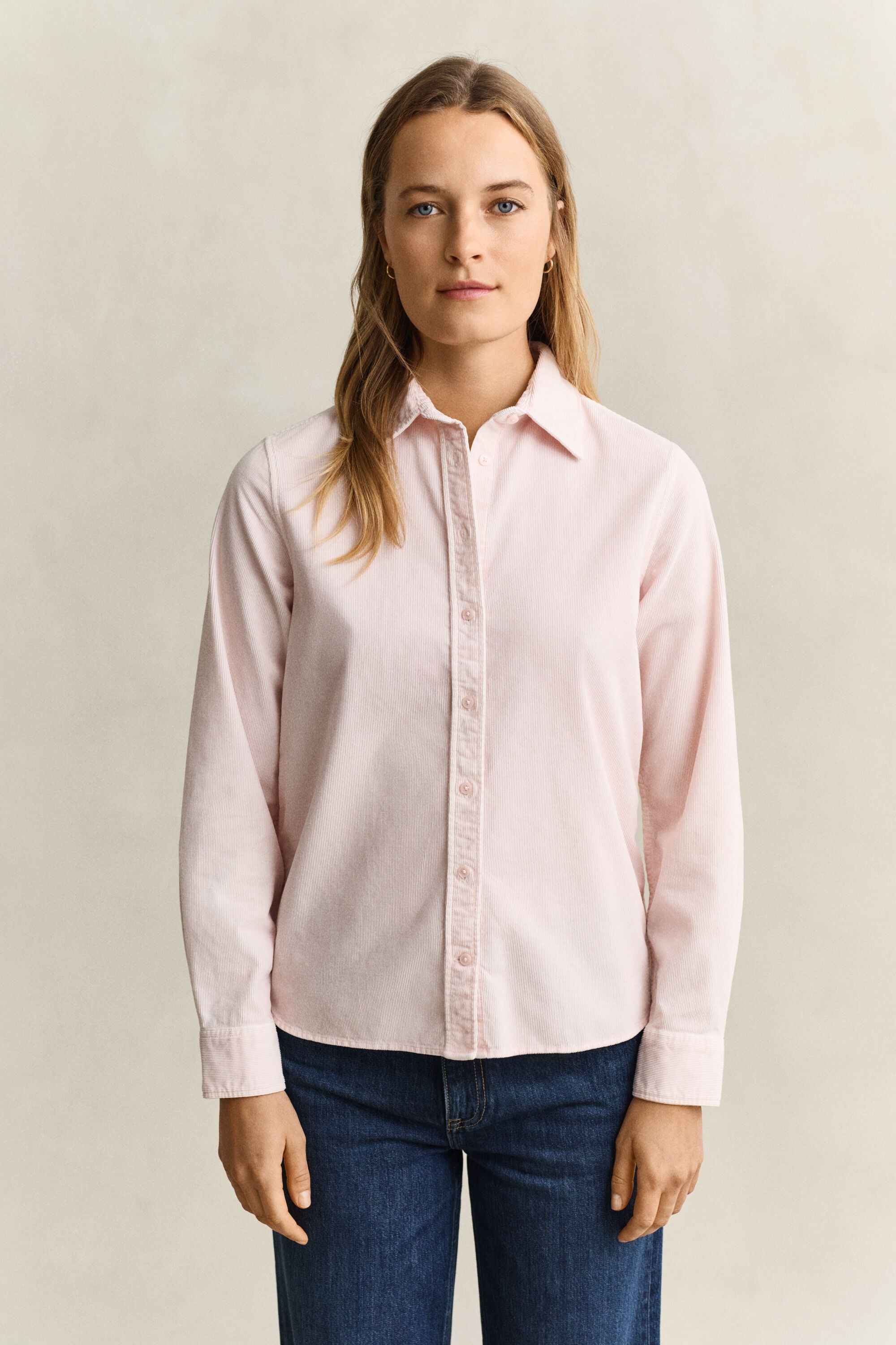 Regular corduroy overhemd
