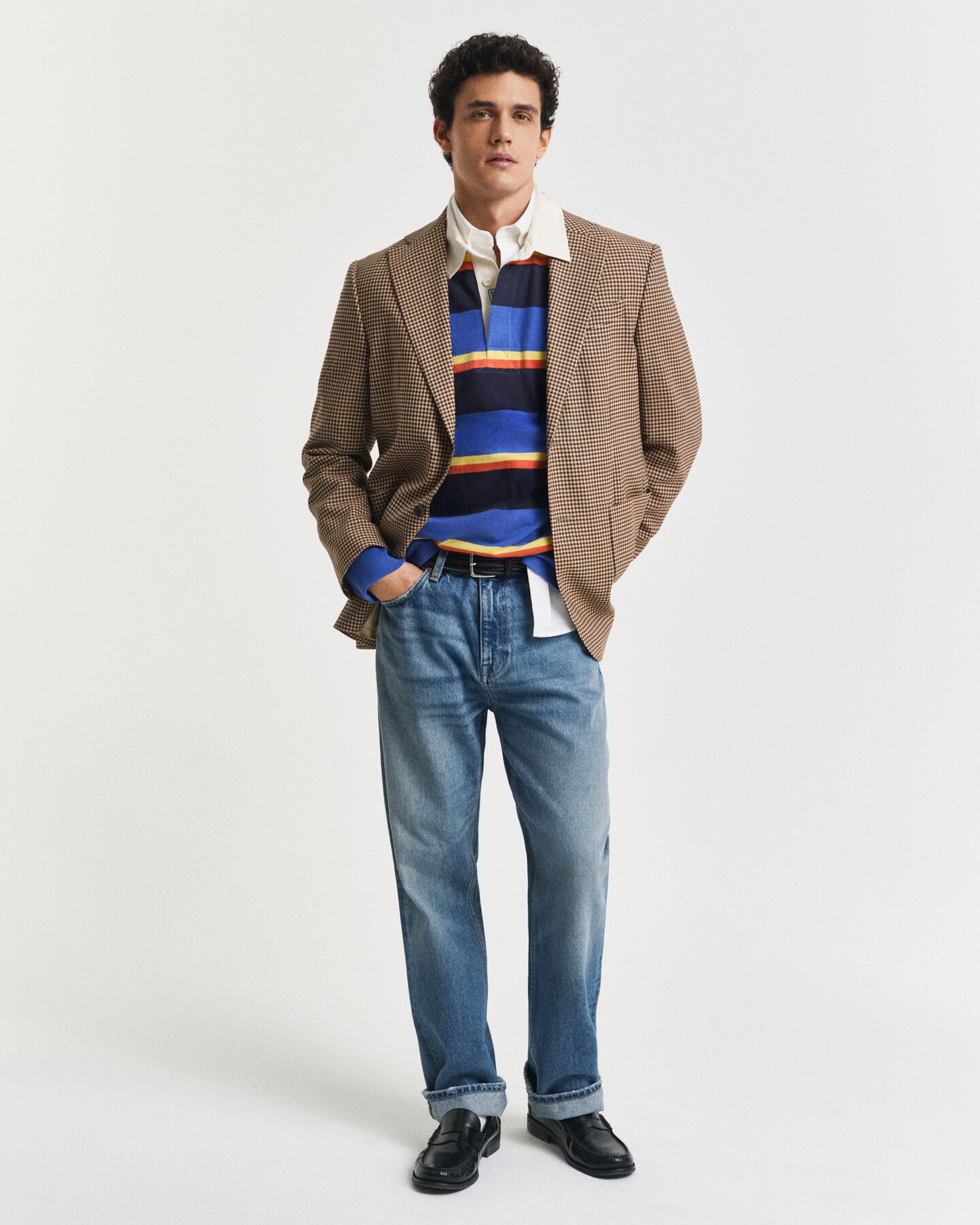 Heavy Rugger met gekleurde strepen