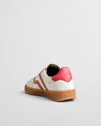 Cuzima metallic leren sneakers met su&egrave;de