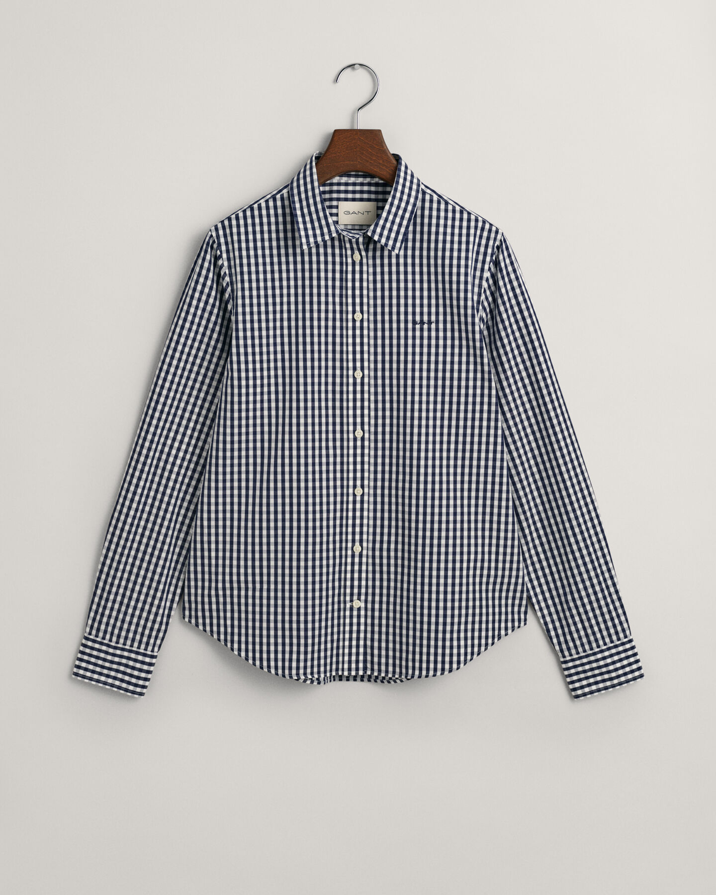 Regular Fit poplin overhemd met Gingham-ruitje
