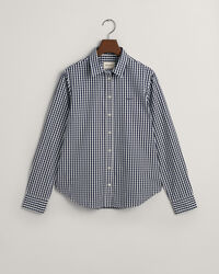 Regular Fit poplin overhemd met Gingham-ruitje
