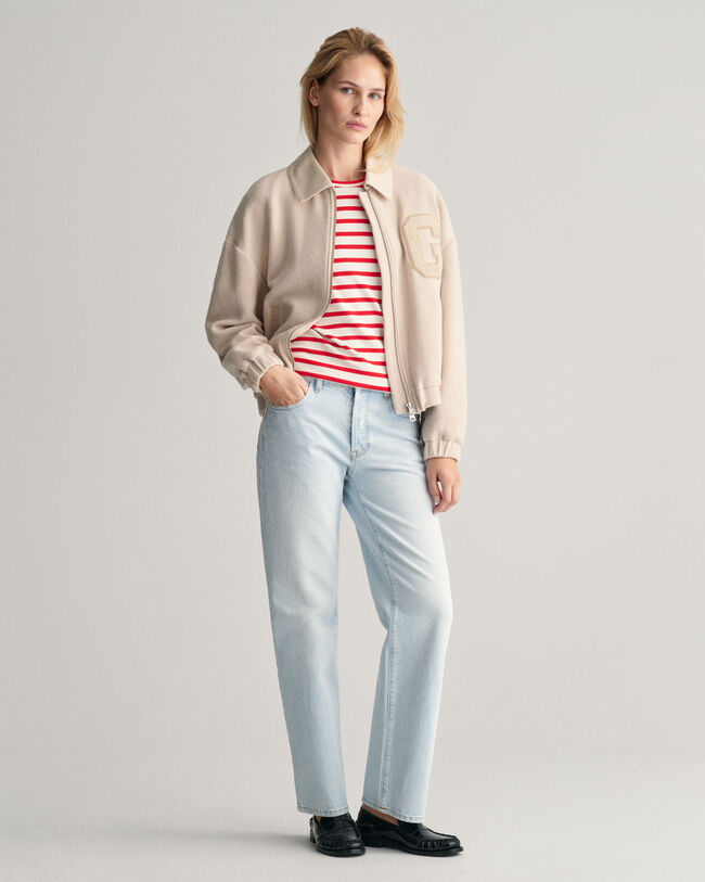 T-shirt met strepen en lange mouwen