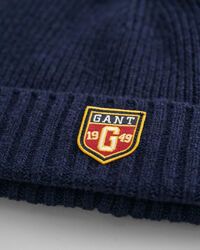 Cadeauset met wollen beanie en sjaal met badge