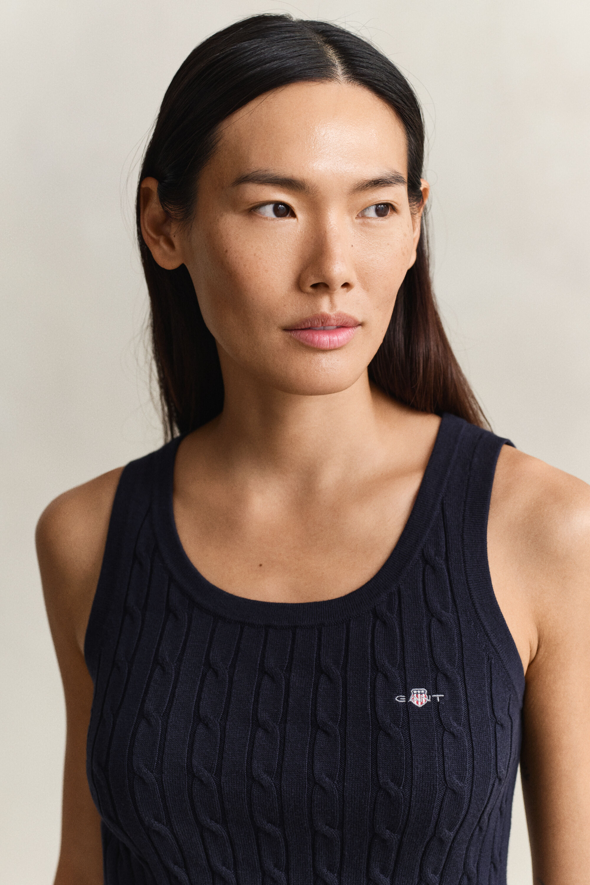 Kabelgebreide tanktop