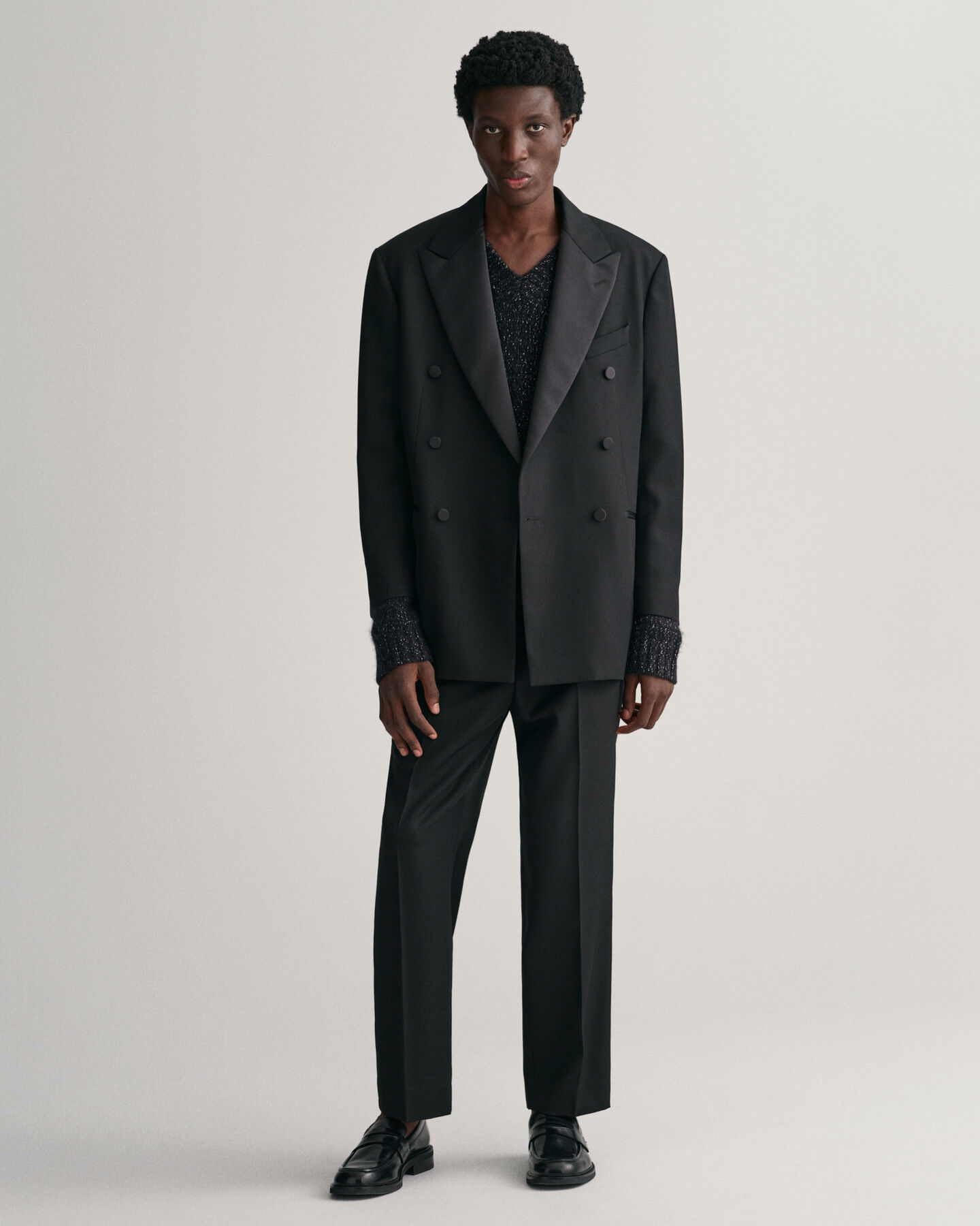 Smoking-kostuumblazer met dubbele knopenrij