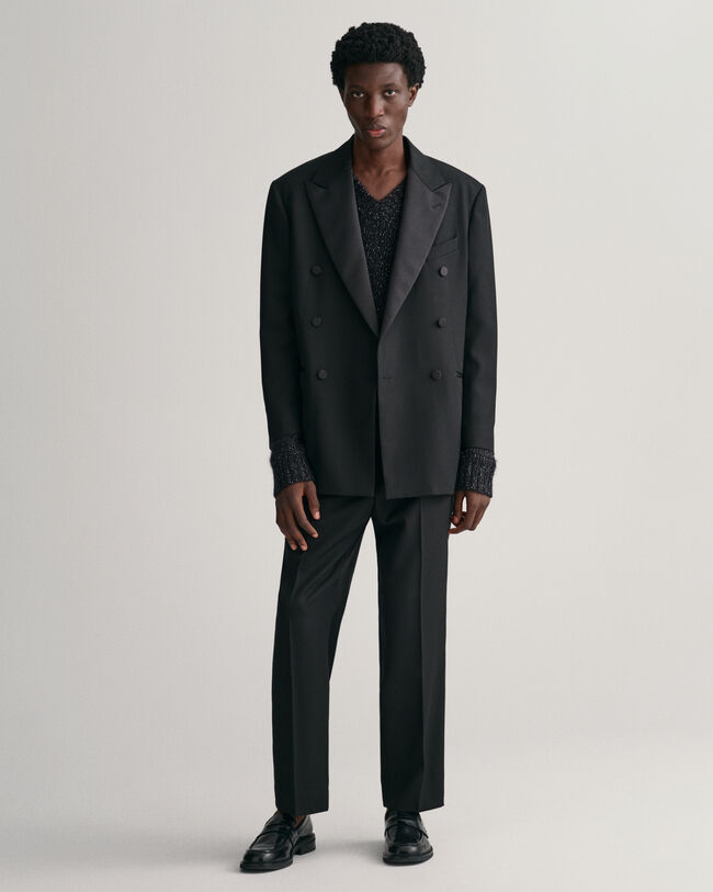 Smoking-kostuumblazer met dubbele knopenrij