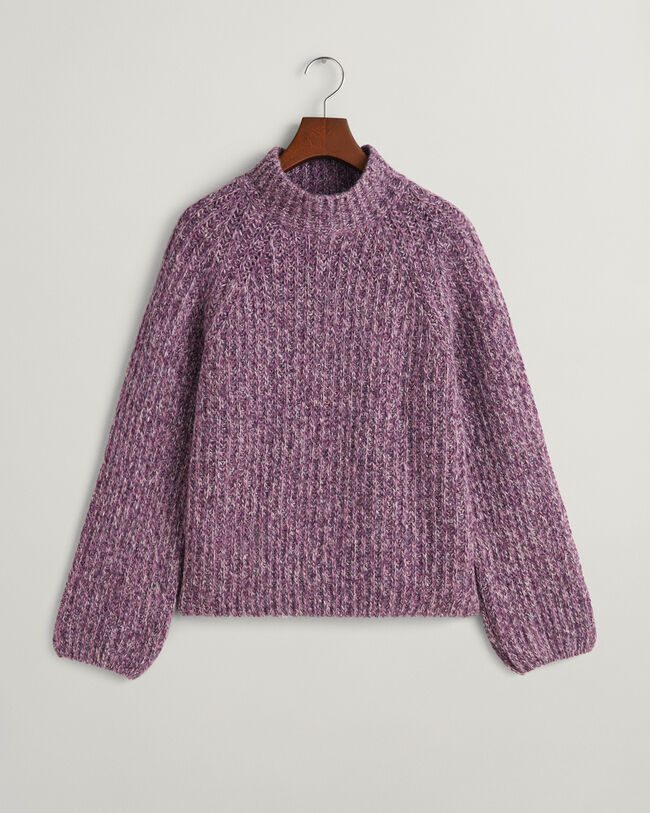 Meerkleurige trui met opstaande kraag