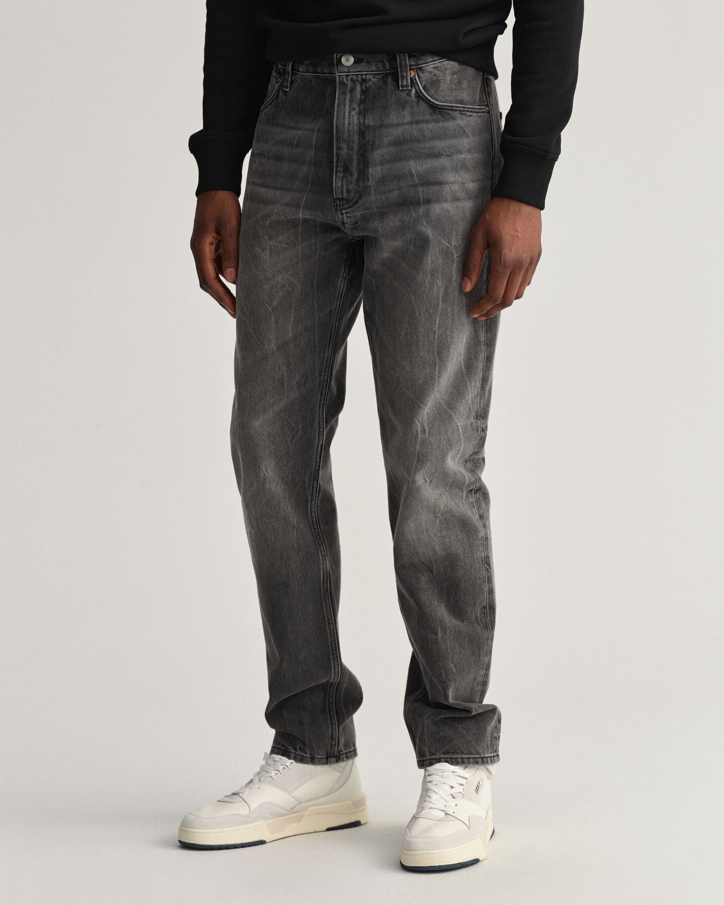 Hayes Slim Fit jeans met vintage wassing
