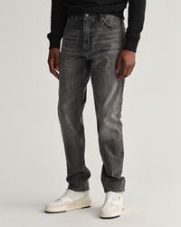 Hayes Slim Fit jeans met vintage wassing