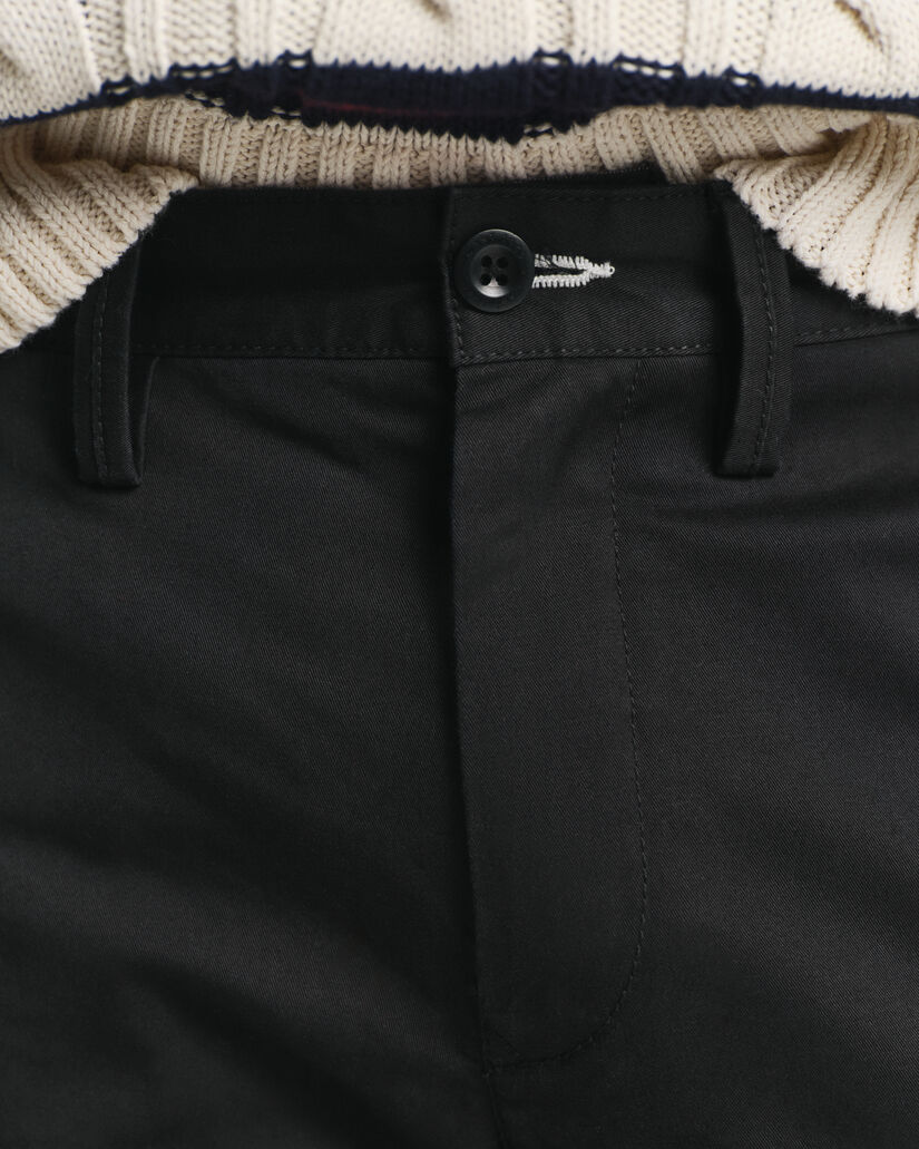 Slim Fit chino van keperstof