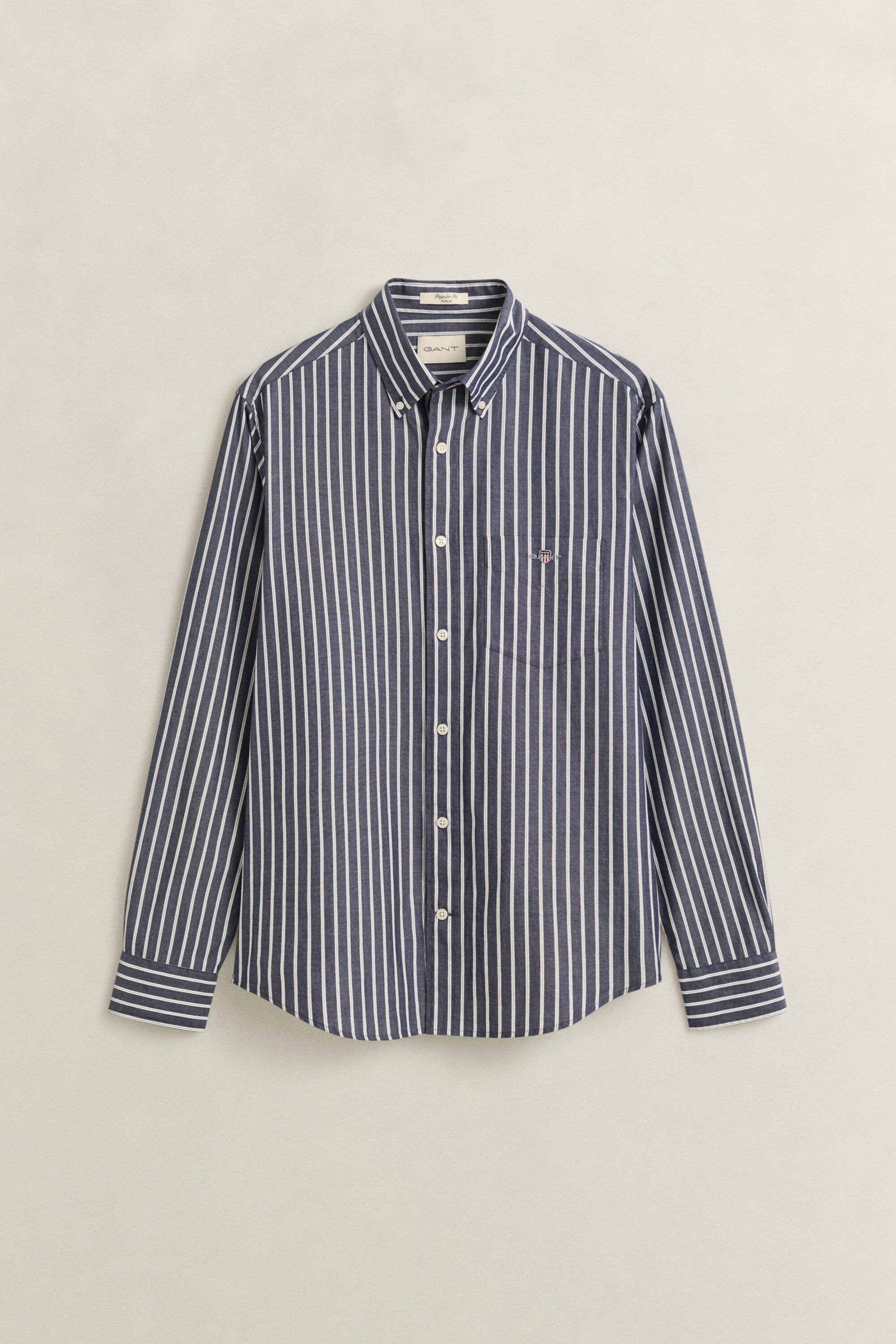 Poplin overhemd met strepen