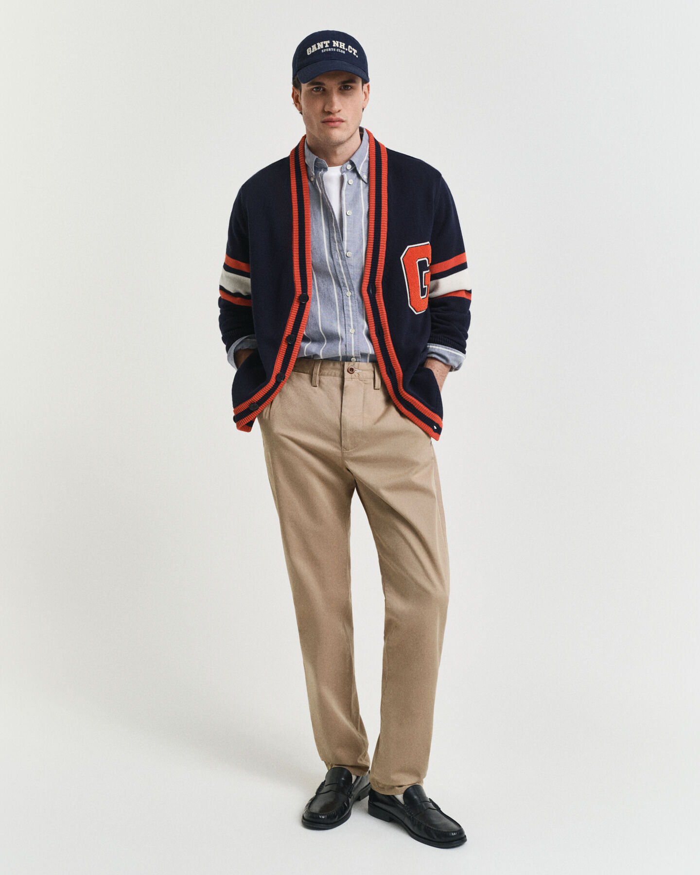 Regular Fit chino van keperstof