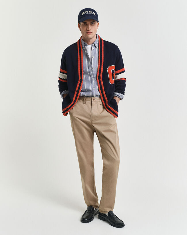 Regular Fit chino van keperstof