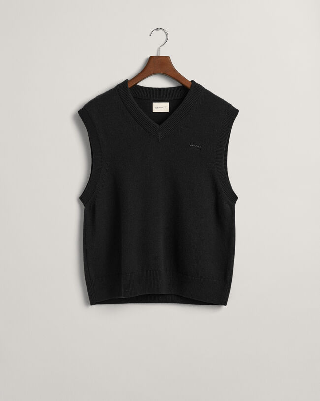 Bodywarmer van katoen-wolmix