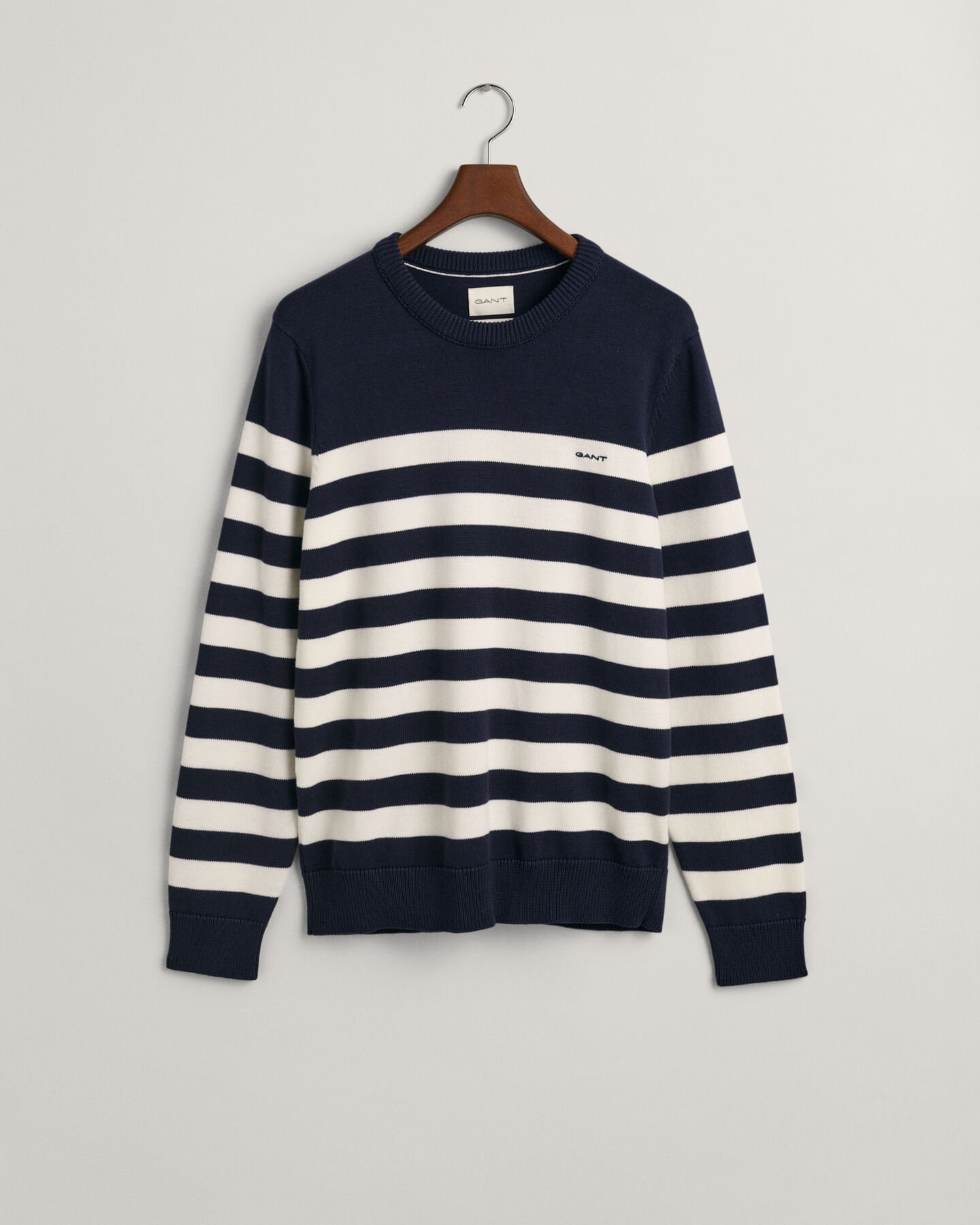 Sweater met ronde hals en Bretonse streep