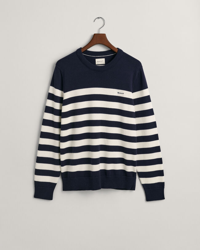 Sweater met ronde hals en Bretonse streep