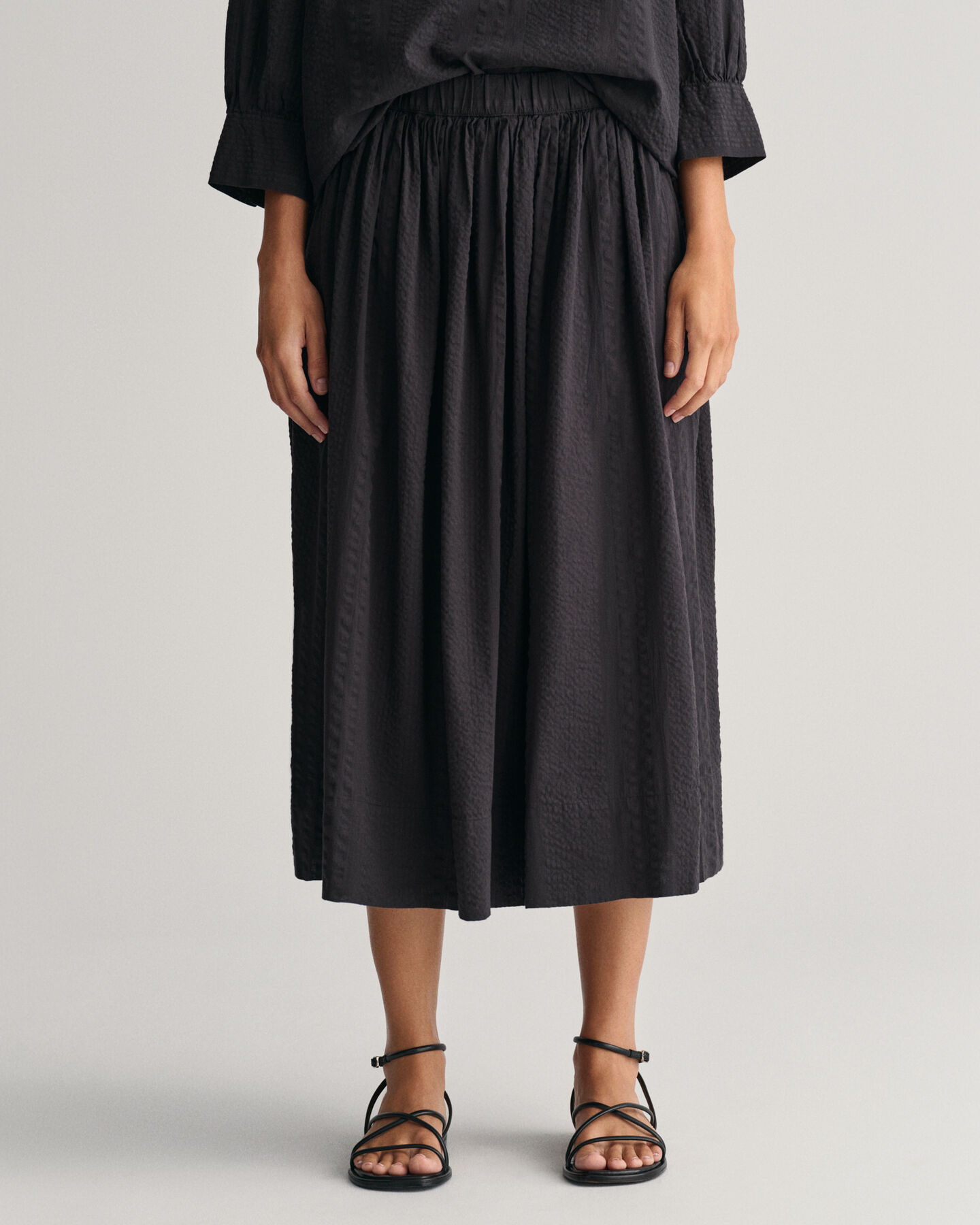 Seersucker Pull-On rok met strepen