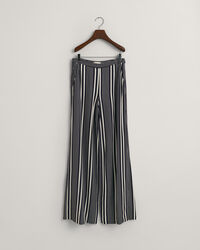 Regular Fit broek met wijde pijpen en streepjesprint