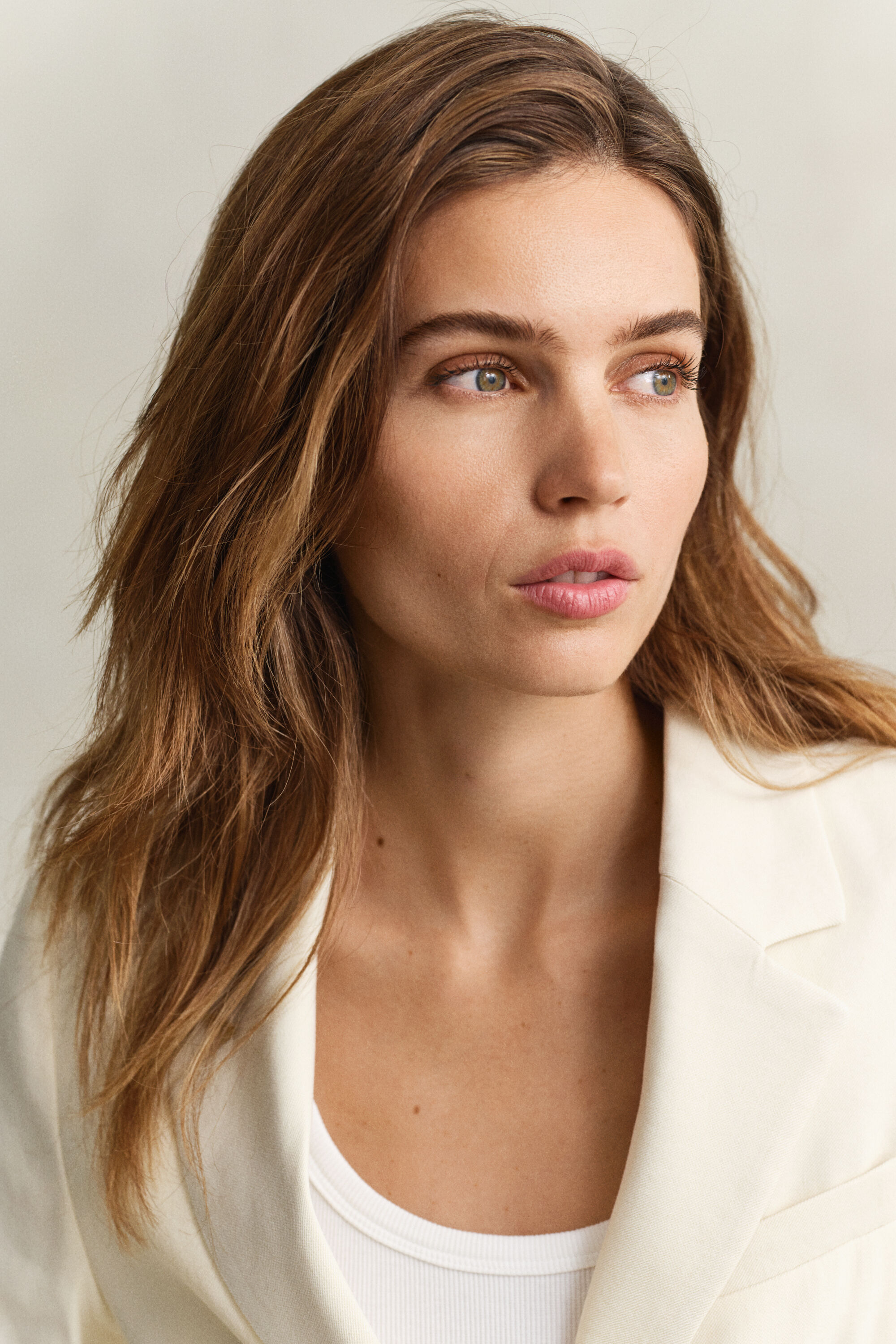 Blazer van stretchlinnen