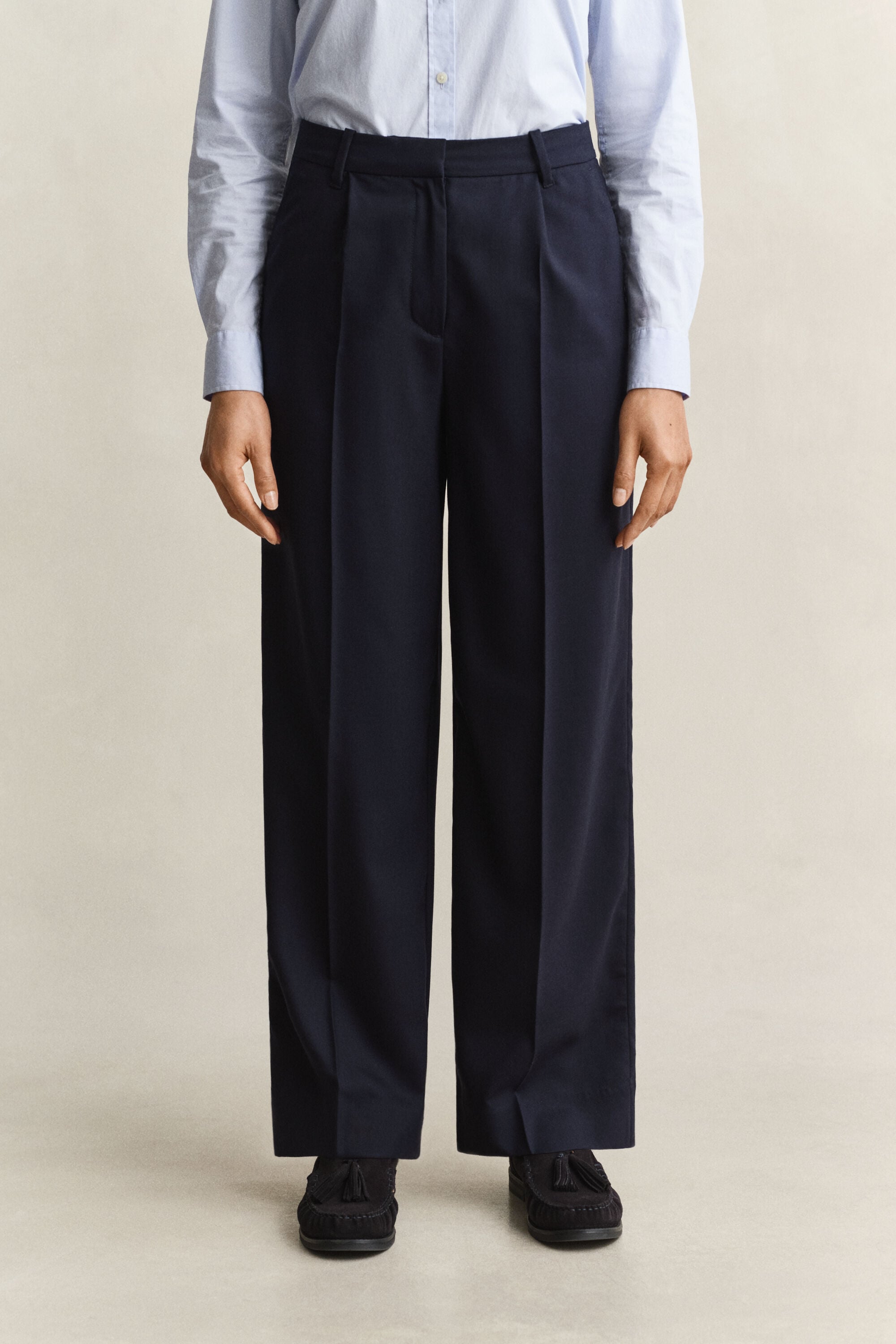 Geklede broek van wolmix
