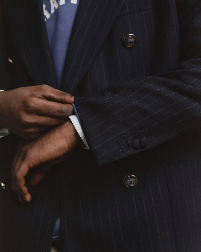 Relaxed Fit Club blazer met krijtstreepje