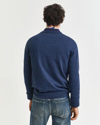 Klassieke sweater van katoen met V-hals