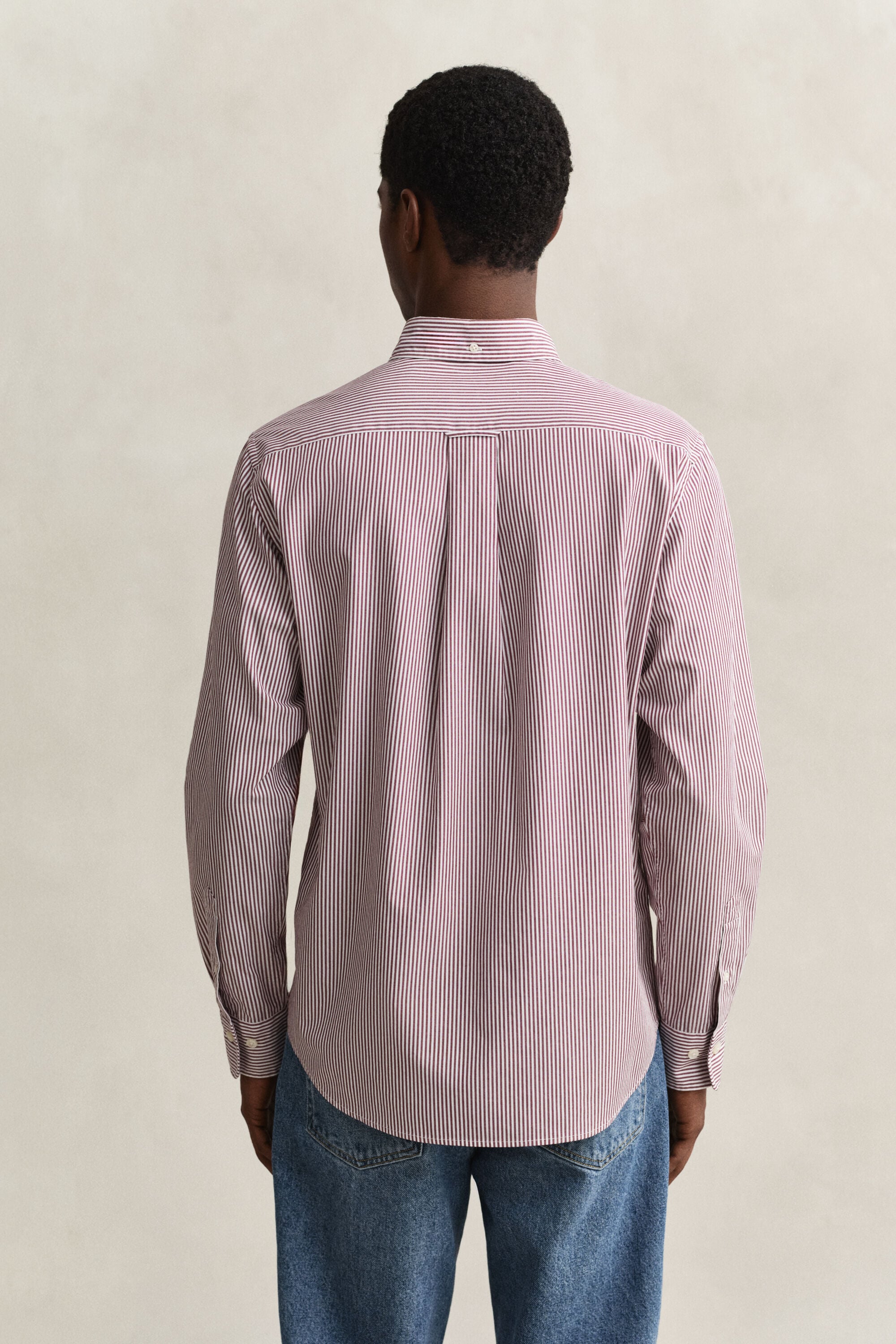 Classic Regular gestreept poplin overhemd