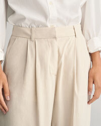 Relaxed Fit getailleerde broek van stretchlinnen