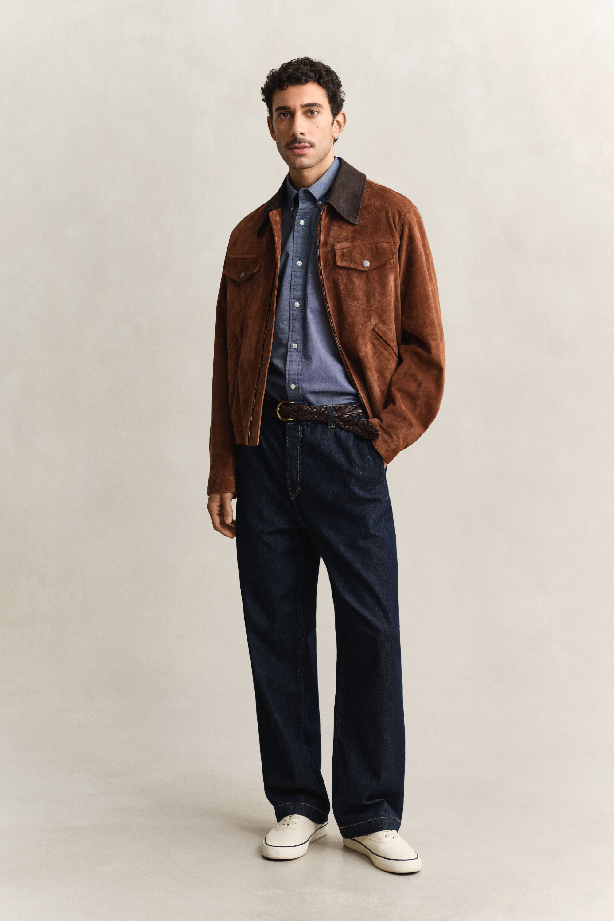 Klassiek Oxford-overoverhemd met korte mouwen