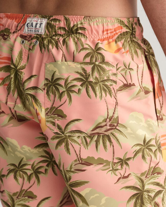 Hawaiian Print Swim Shorts