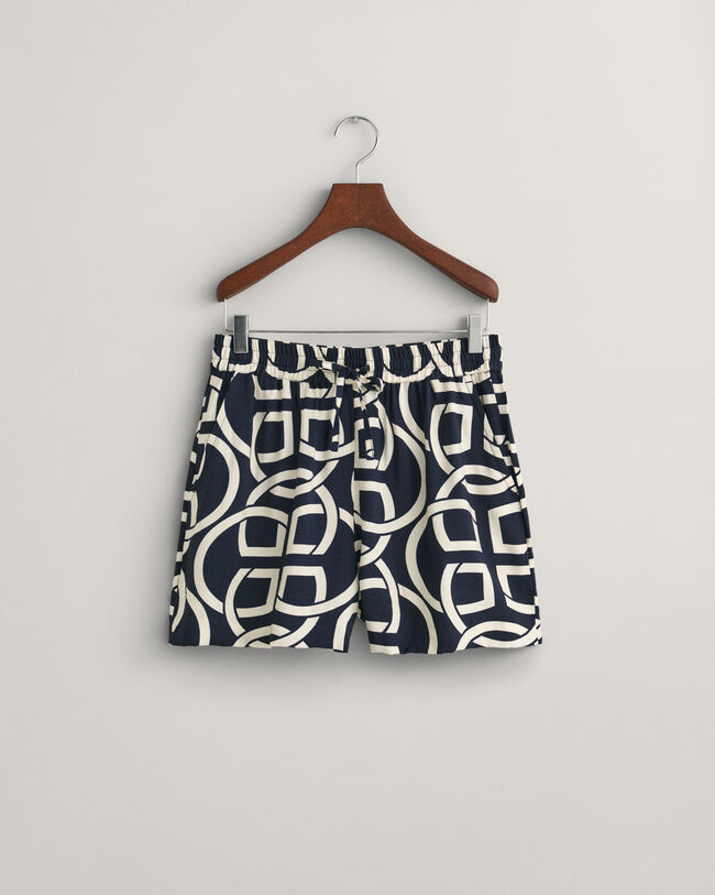 Relaxed Fit Monogram Print Pull-On short