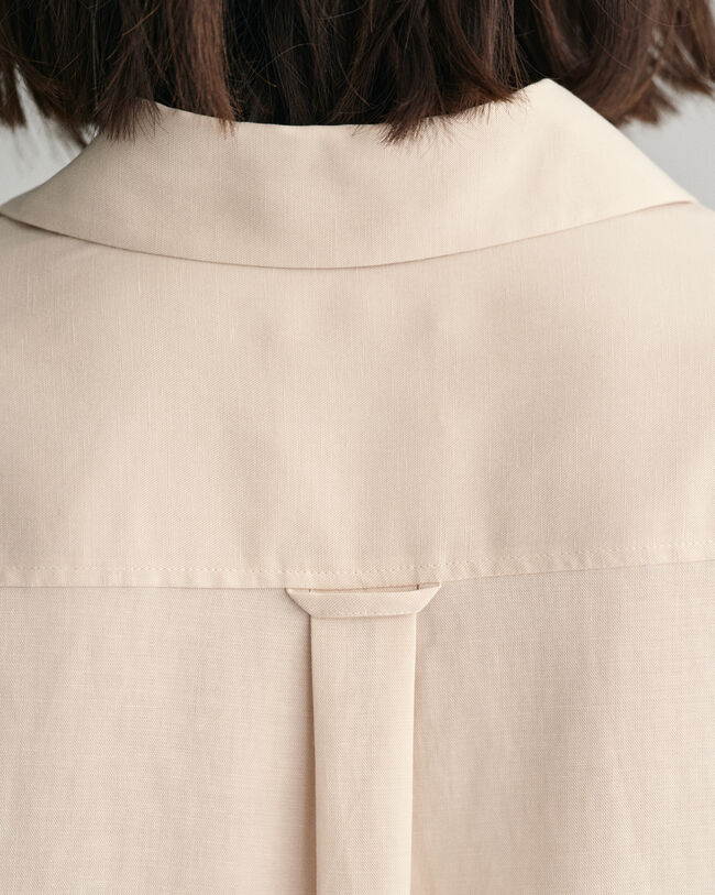 Relaxed Fit Pocket Detail blouse met korte mouwen