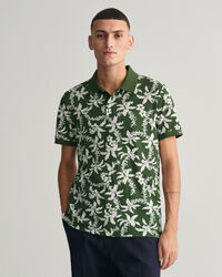 Palm Lei Print piqu&eacute; poloshirt