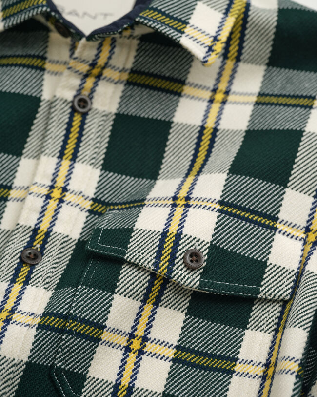 Geruit overshirt van zware keperstof