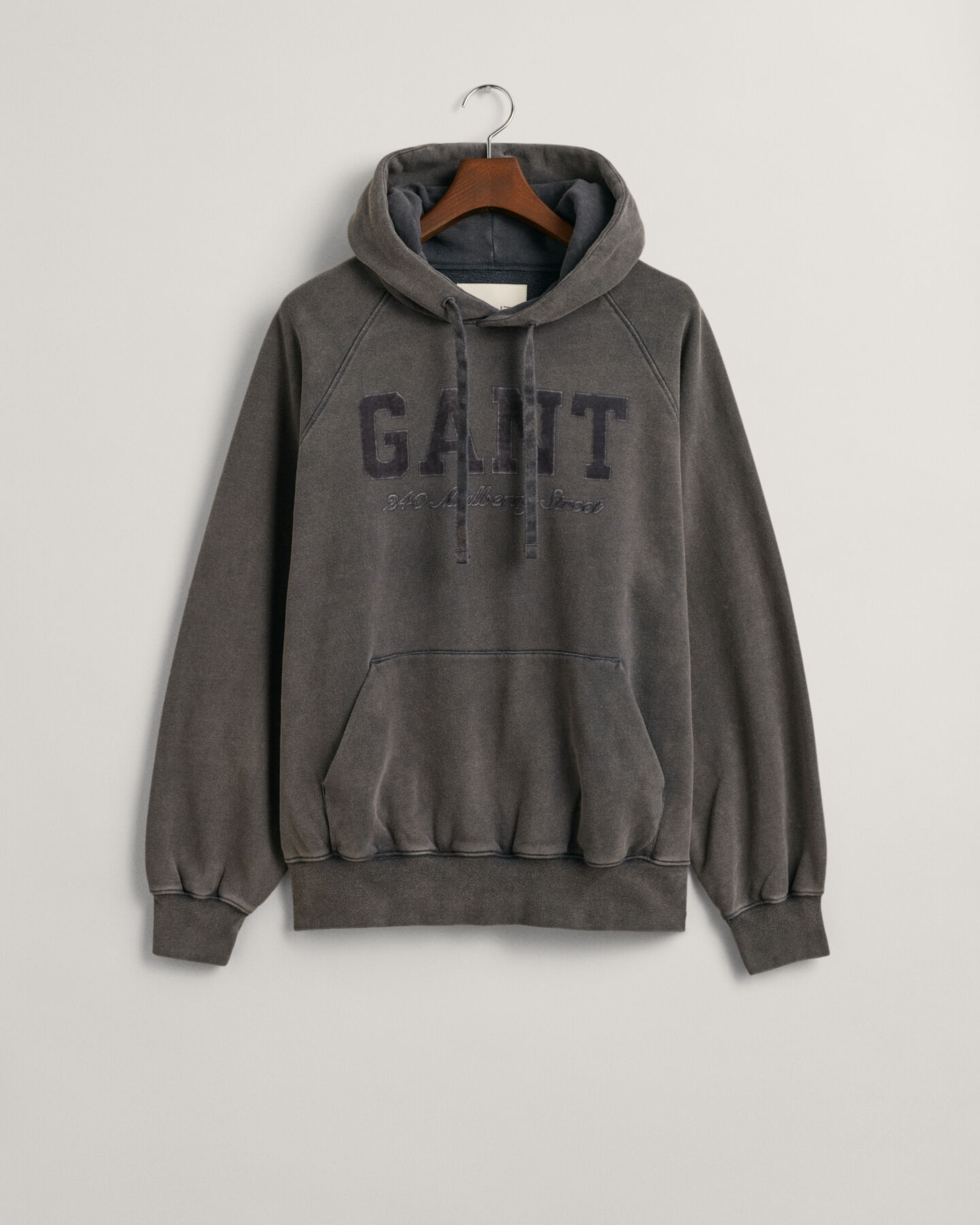 Hoodie met vintage wassing