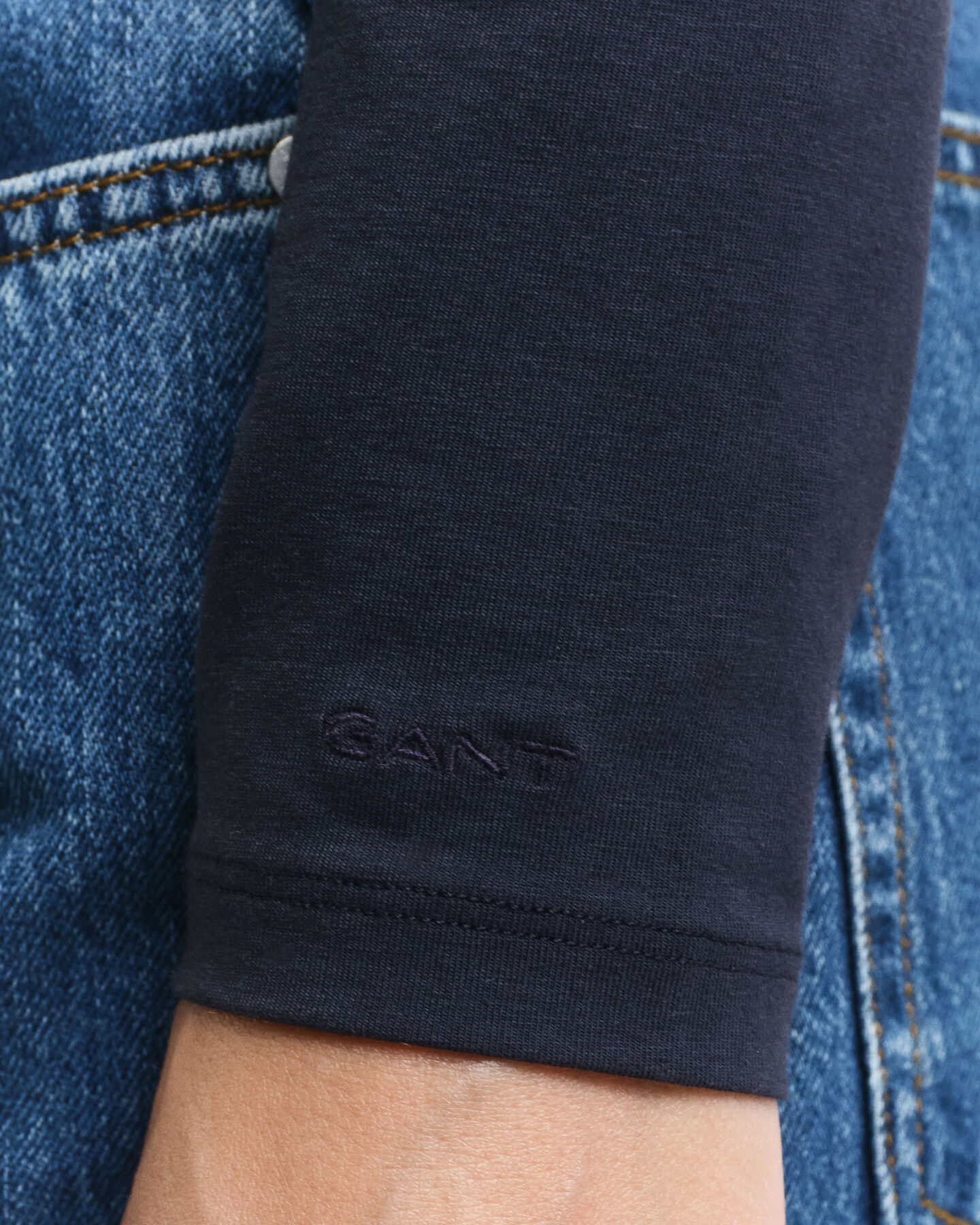 Top met lange mouwen en ronde hals