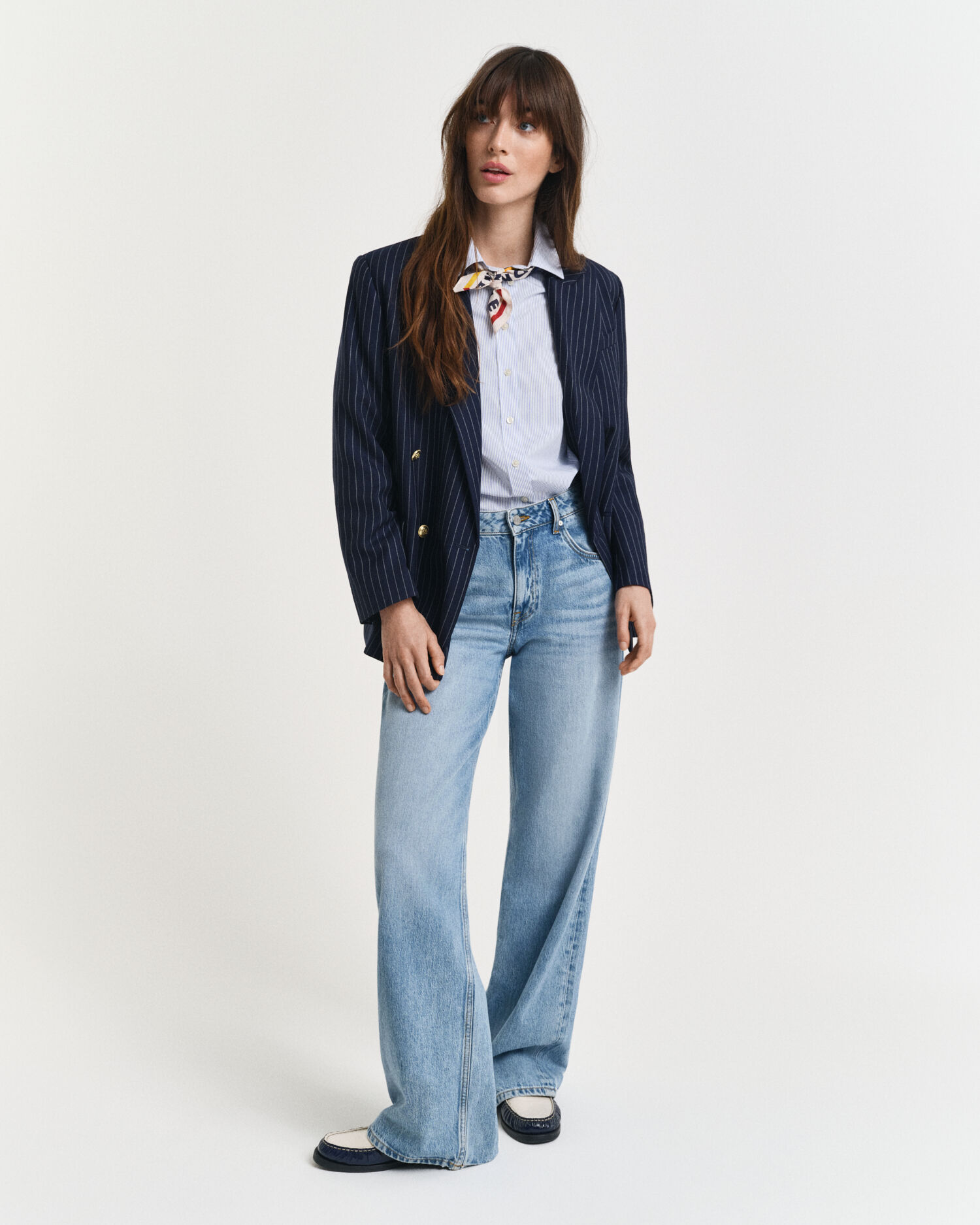 Regular Fit Classic overhemd van poplin met strepen