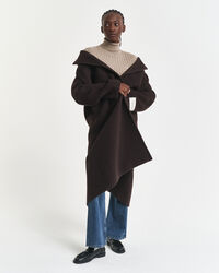 Kabelgebreide coltrui van stretchkatoen