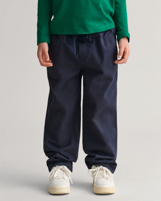 Kids geweven broek met elastische taille