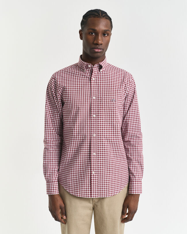 Regular Fit Classic overhemd met Gingham-ruitje van poplin
