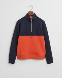 Teens sweatshirt met kleurblokken en korte rits
