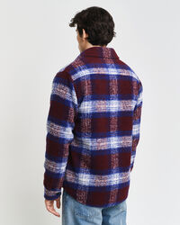 Geruit overshirt van wolmix