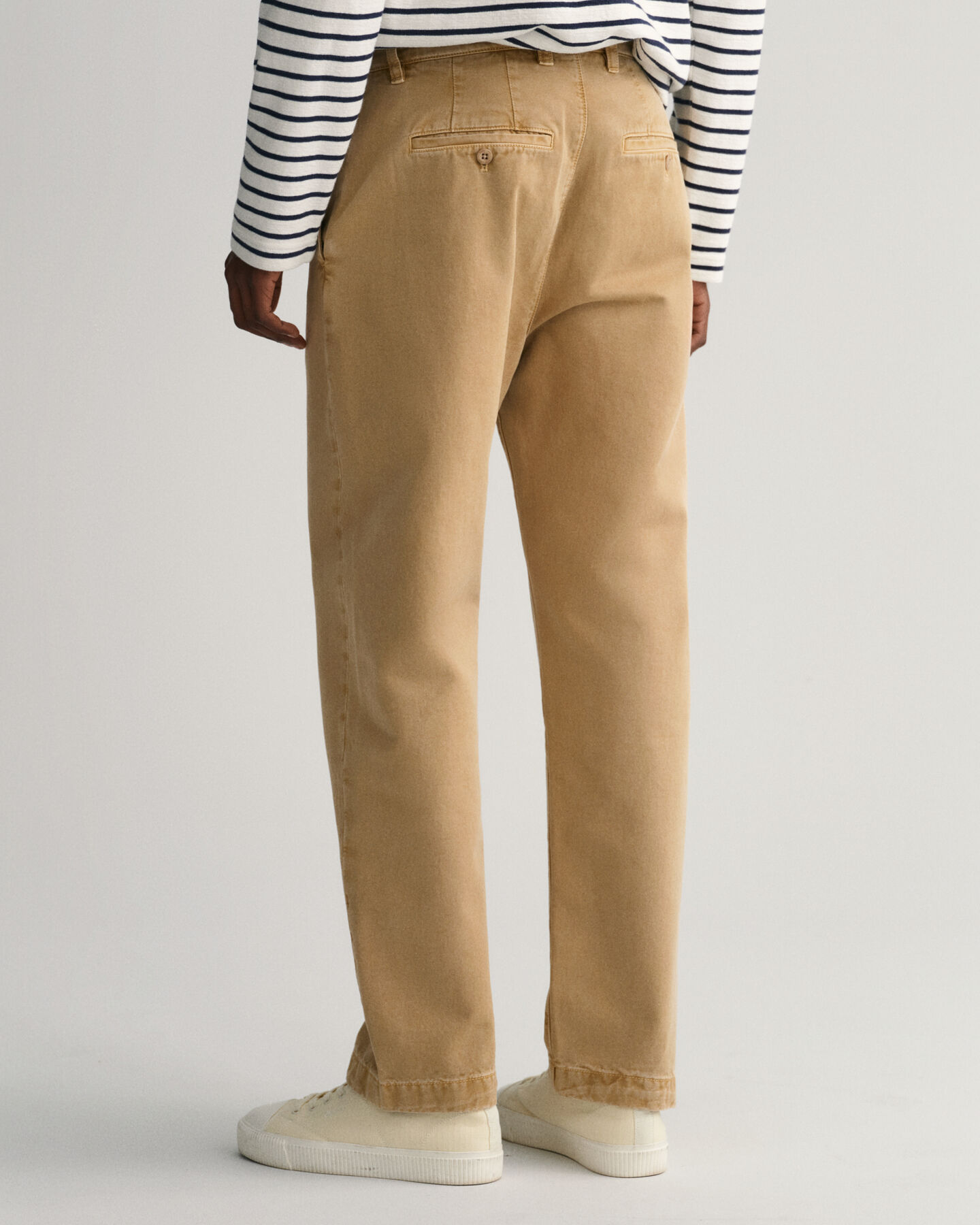 Straight Fit chino van keperstof