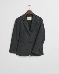 Regular fit wollen blazer met pied-de-poule