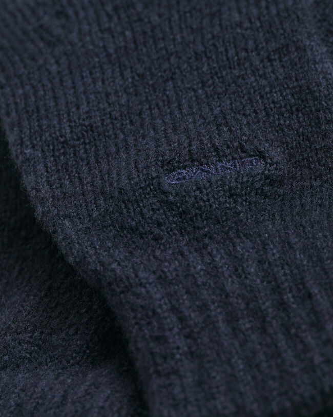 Ribgebreide handschoenen van zacht gemengd garen