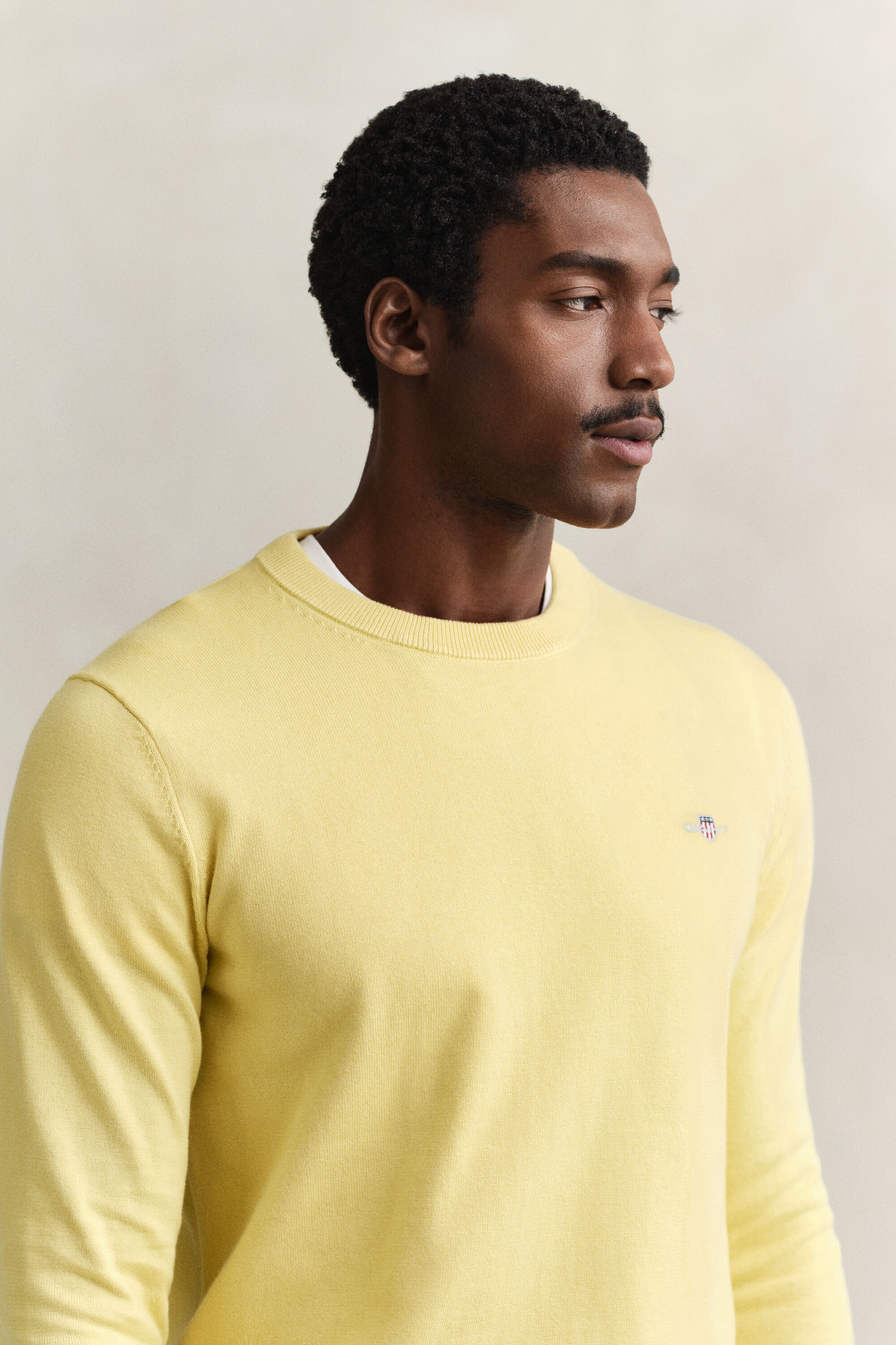 Katoenen trui met ronde hals