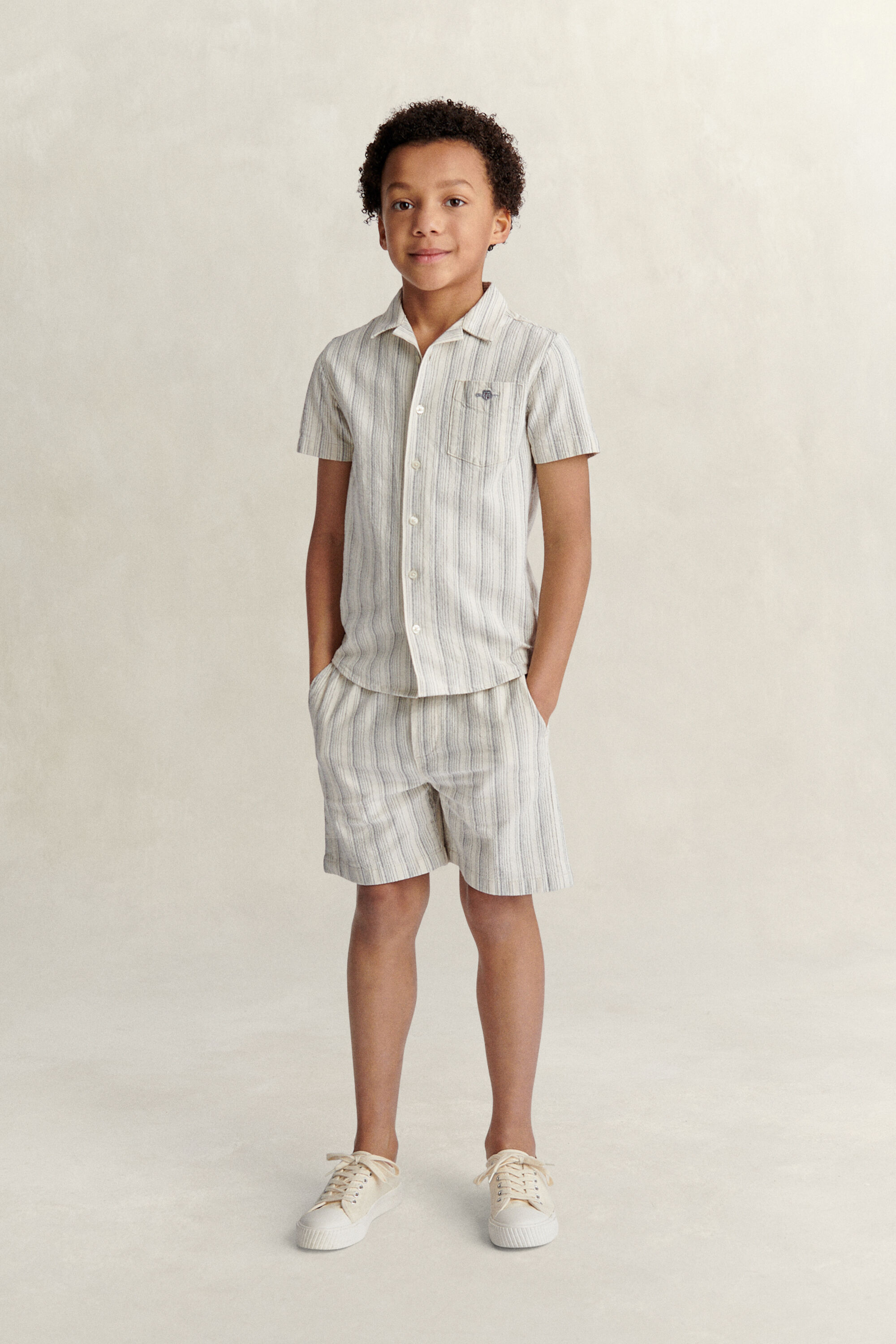 Teen Boys short van linnenmix